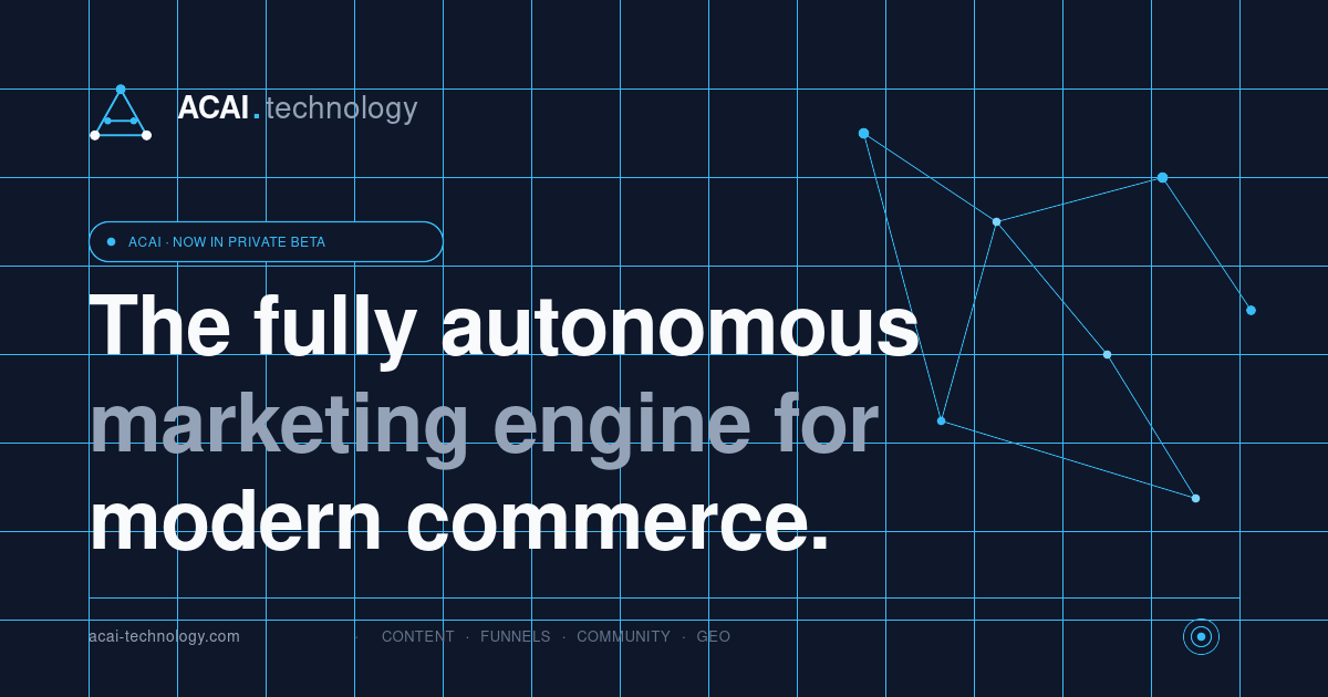 ACAI Technology — Autonomous Marketing Infrastructure for Modern Commerce